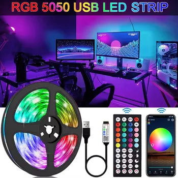 Smart Wifi LED Light Strip RGB 5050 Led Tape for Home Party Decor, TV backlight