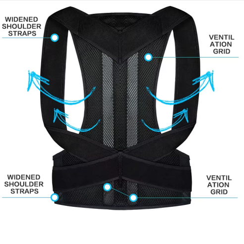 Nylon Shoulder Lumbar Adjustable Posture Corrector Belt